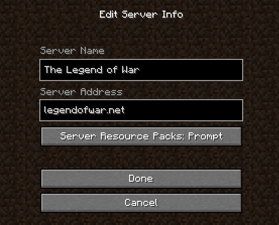 Server Hinzufügen
